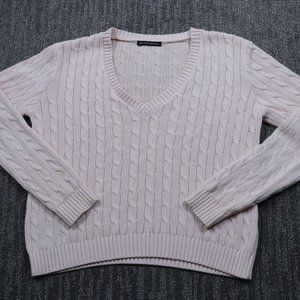 Brandy Melville Womens Pale Pink Cropped Sweater One Size Cozy Cottagecore